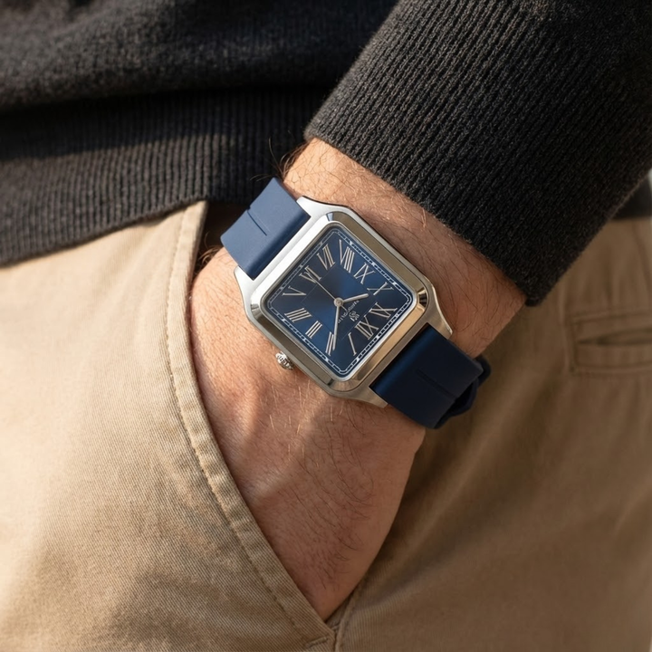 Navy Blue Square Analog