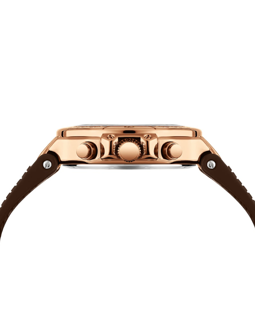 Romano Brown Dial Watch -Rose Gold Case & Brown Strap for Men