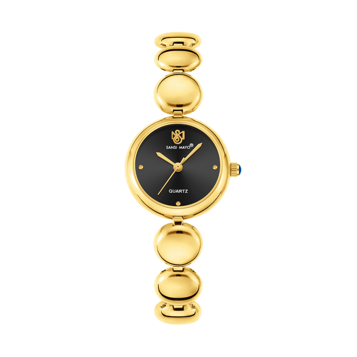 Sansi Mayo LYANA — Black Dial & Gold Stainless Steel Women’s Watch