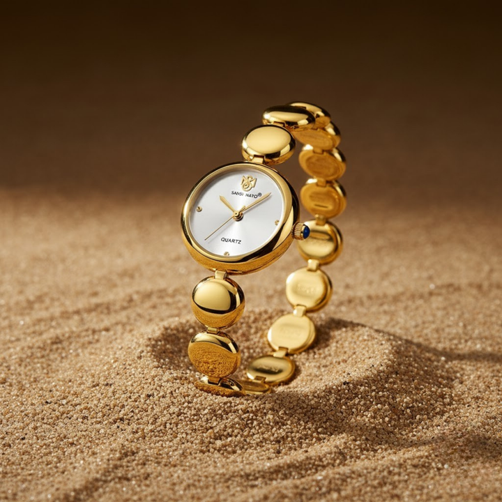 Sansi Mayo LYANA White Dial Gold Stainless Steel Women’s Watch