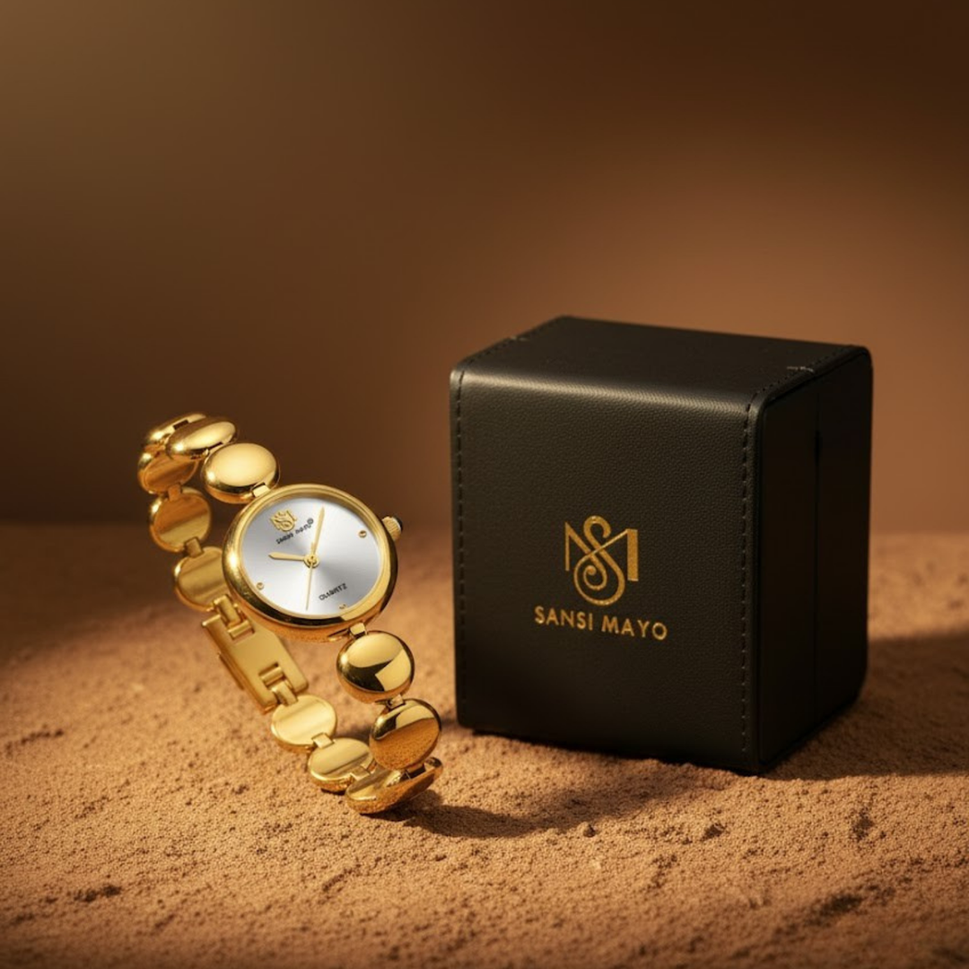 Sansi Mayo LYANA White Dial Gold Stainless Steel Women’s Watch