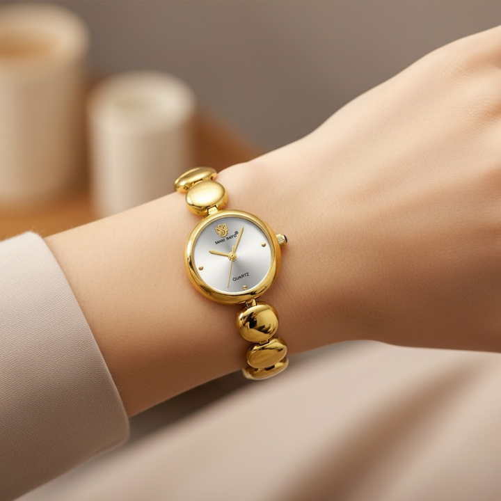 Sansi Mayo LYANA White Dial Gold Stainless Steel Women’s Watch