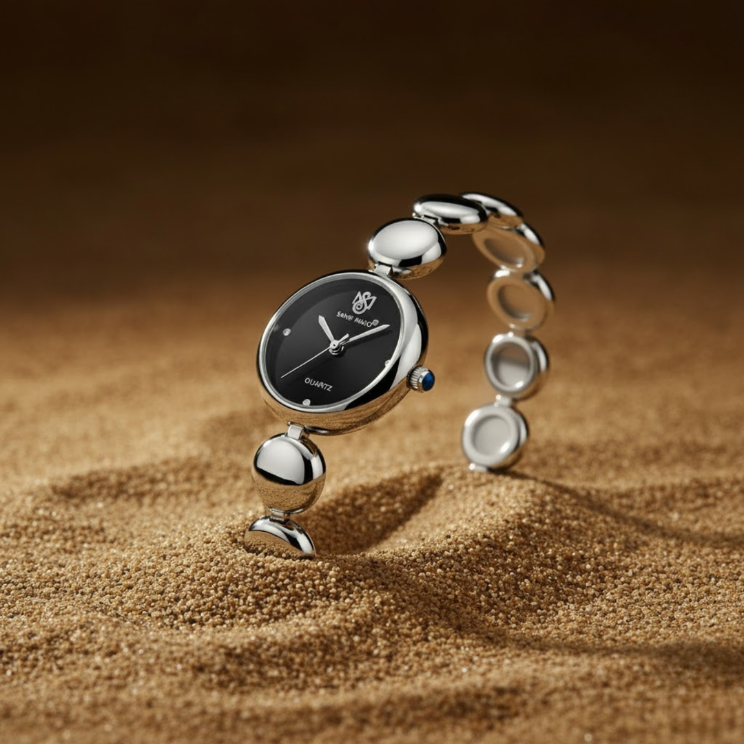 Sansi Mayo LYANA — Black Dial & Silver Stainless Steel Women’s Watch