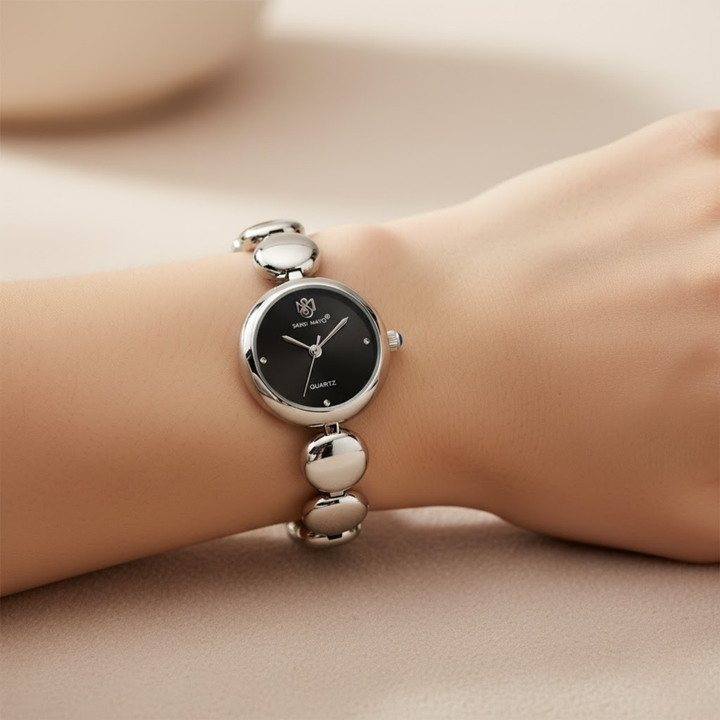 Sansi Mayo LYANA — Black Dial & Silver Stainless Steel Women’s Watch