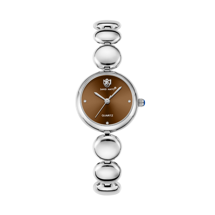 Sansi Mayo LYANA — Brown Dial & Silver Stainless Steel Women’s Watch