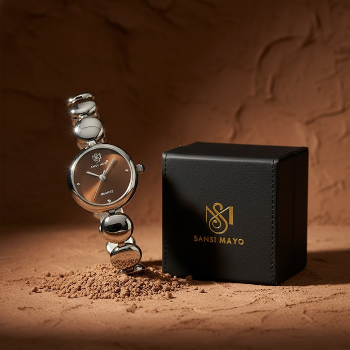 Sansi Mayo LYANA — Brown Dial & Silver Stainless Steel Women’s Watch