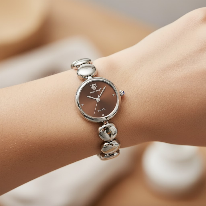 Sansi Mayo LYANA — Brown Dial & Silver Stainless Steel Women’s Watch