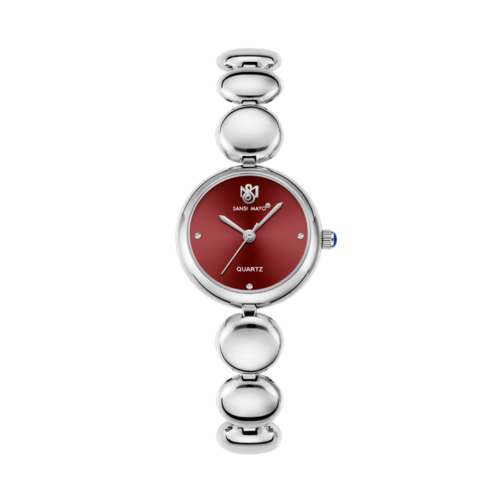 Sansi Mayo LYANA Silver Maroon Edition — Women’s Quartz Watch