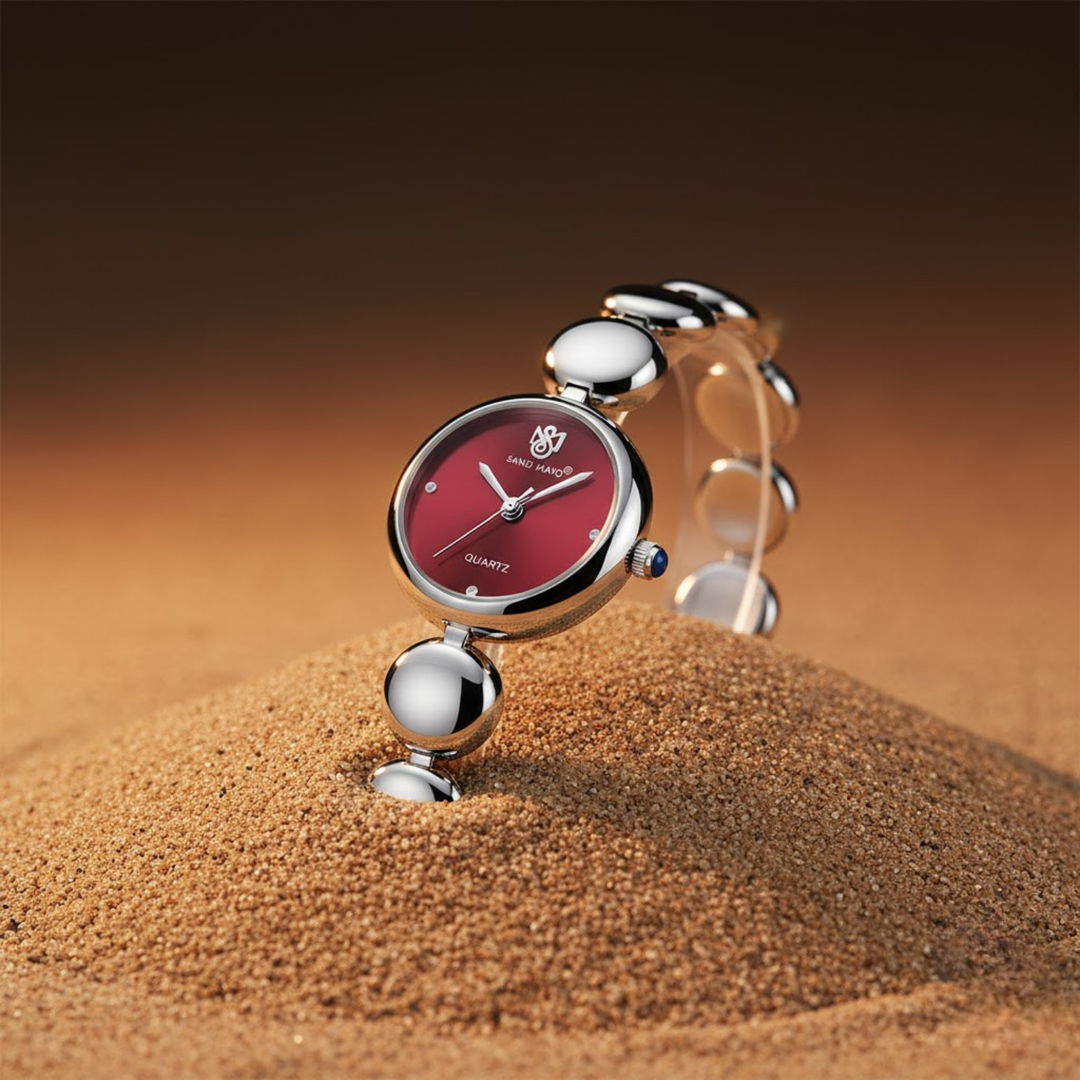 Sansi Mayo LYANA Silver Maroon Edition — Women’s Quartz Watch