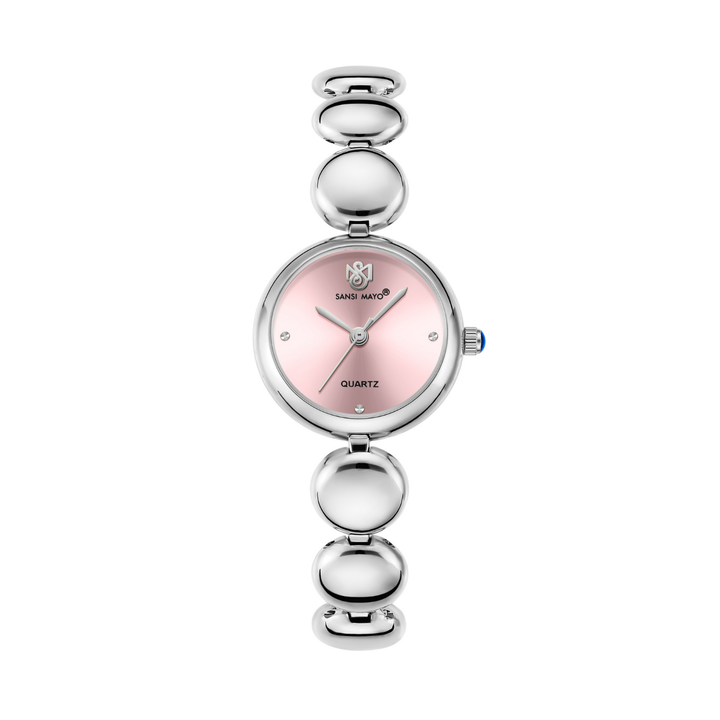 Sansi Mayo LYANA — Pink Dial & Silver Stainless Steel Women’s Watch