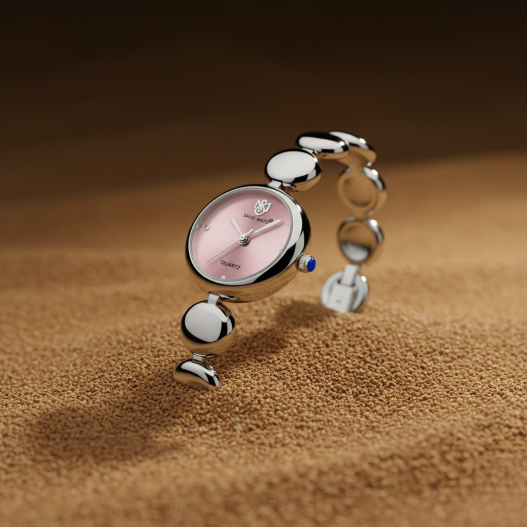 Sansi Mayo LYANA — Pink Dial & Silver Stainless Steel Women’s Watch