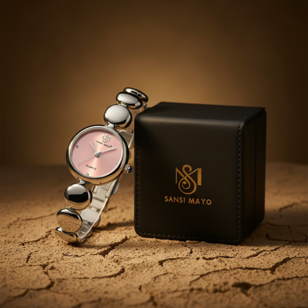 Sansi Mayo LYANA — Pink Dial & Silver Stainless Steel Women’s Watch