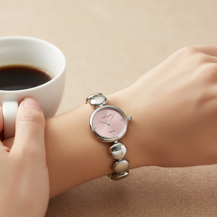 Sansi Mayo LYANA — Pink Dial & Silver Stainless Steel Women’s Watch