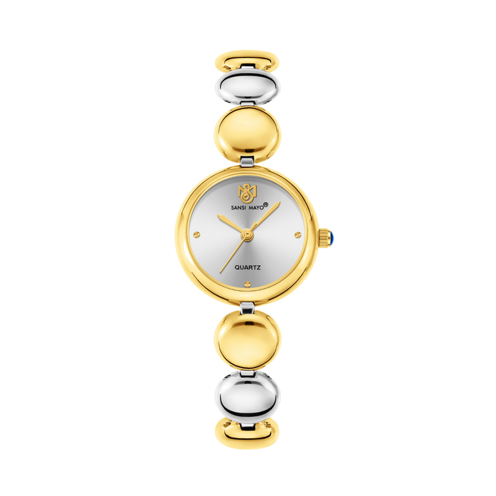 Sansi Mayo LYANA White Dial Two Tone Silver Gold Watch