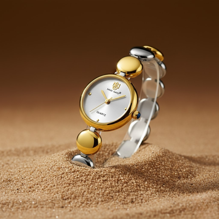 Sansi Mayo LYANA White Dial Two Tone Silver Gold Watch