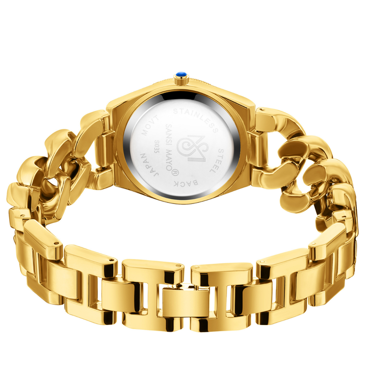 Sansi Mayo Liora Bracelet Style — Brown Dial, Gold Edition