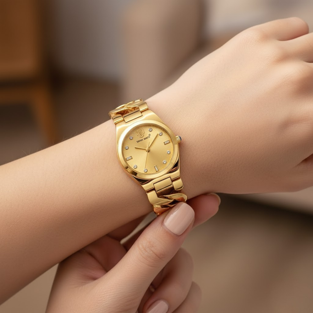 Sansi Mayo Liora Bracelet Style Watch — Gold Dial, Gold Edition