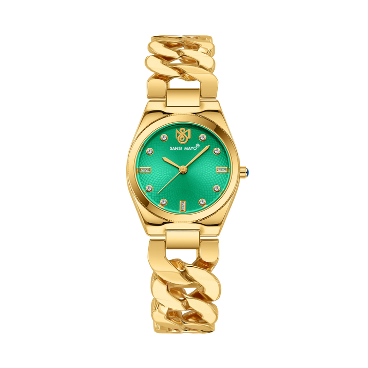 Sansi Mayo Liora Bracelet Style — Green Dial, Gold Edition