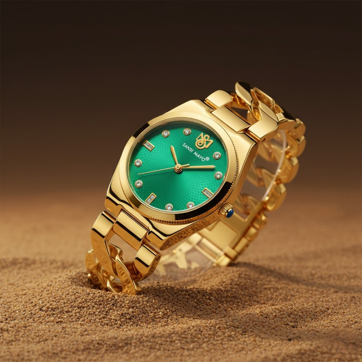 Sansi Mayo Liora Bracelet Style — Green Dial, Gold Edition