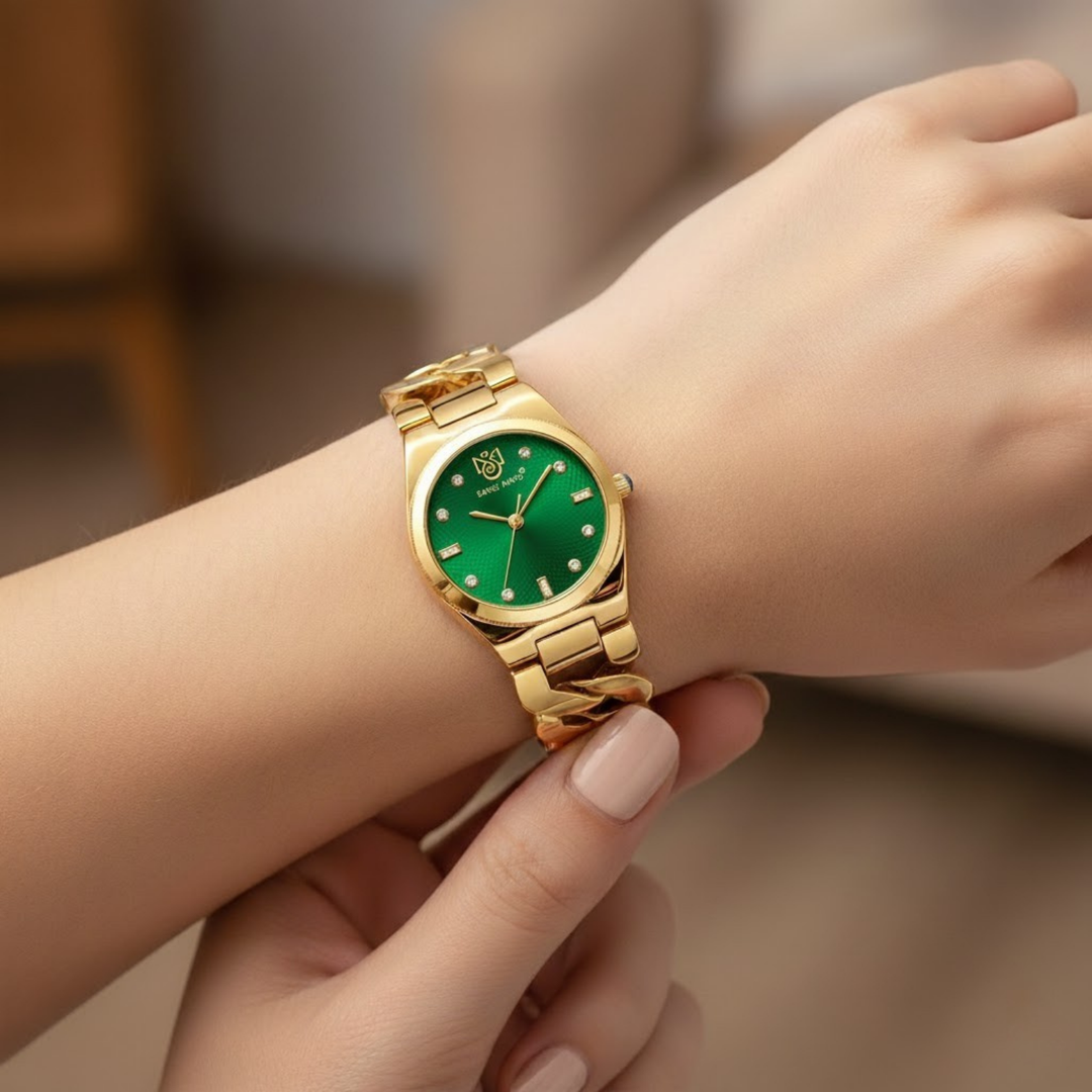 Sansi Mayo Liora Bracelet Style — Green Dial, Gold Edition