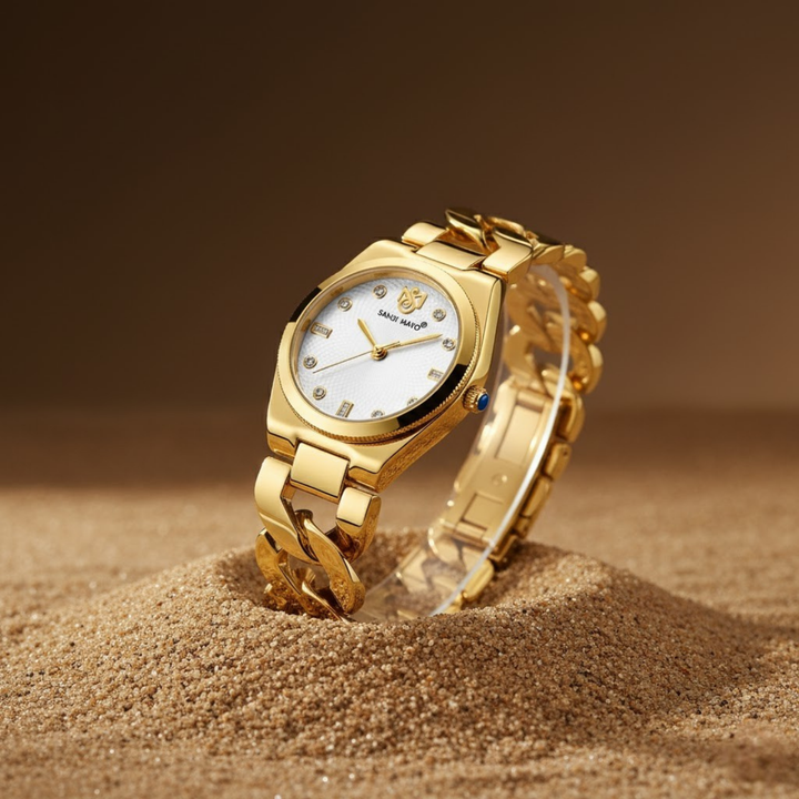 Sansi Mayo Liora Bracelet Style — White Dial, Gold Edition