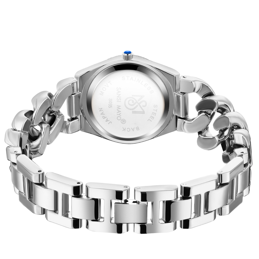 Sansi Mayo LIORA Bracelet Style Watch — Silver Edition (Brown Dial)