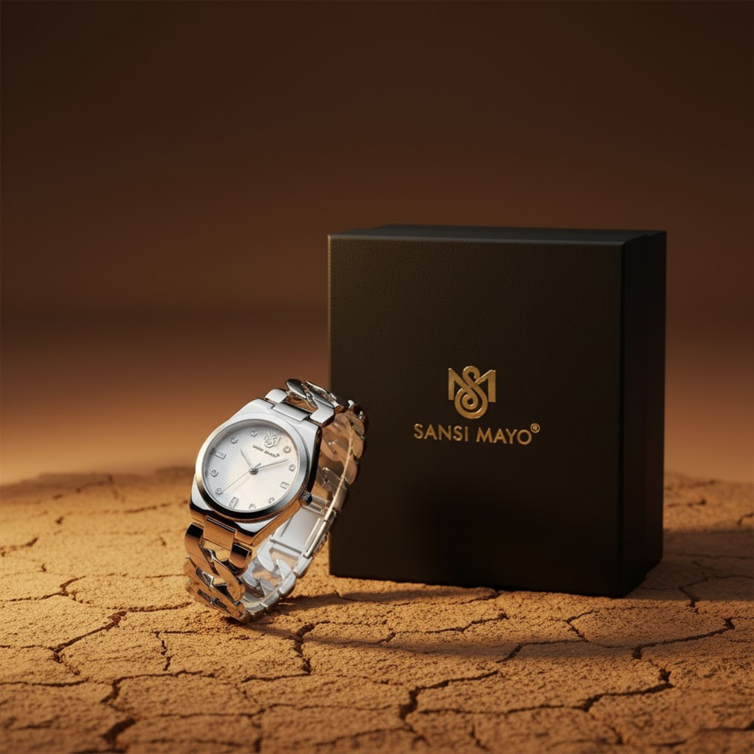 Liora White Dial Bracelet Style Watch — Silver Edition