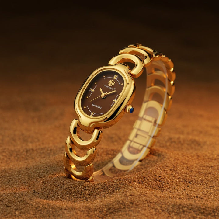 Sansi Mayo VETRA Brown Dial Gold Stainless Steel Women’s Watch