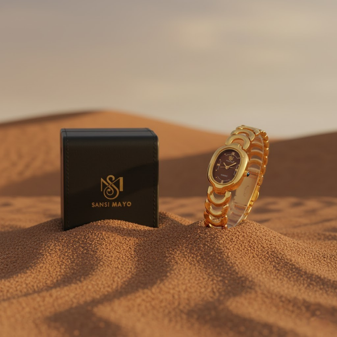 Sansi Mayo VETRA Brown Dial Gold Stainless Steel Women’s Watch