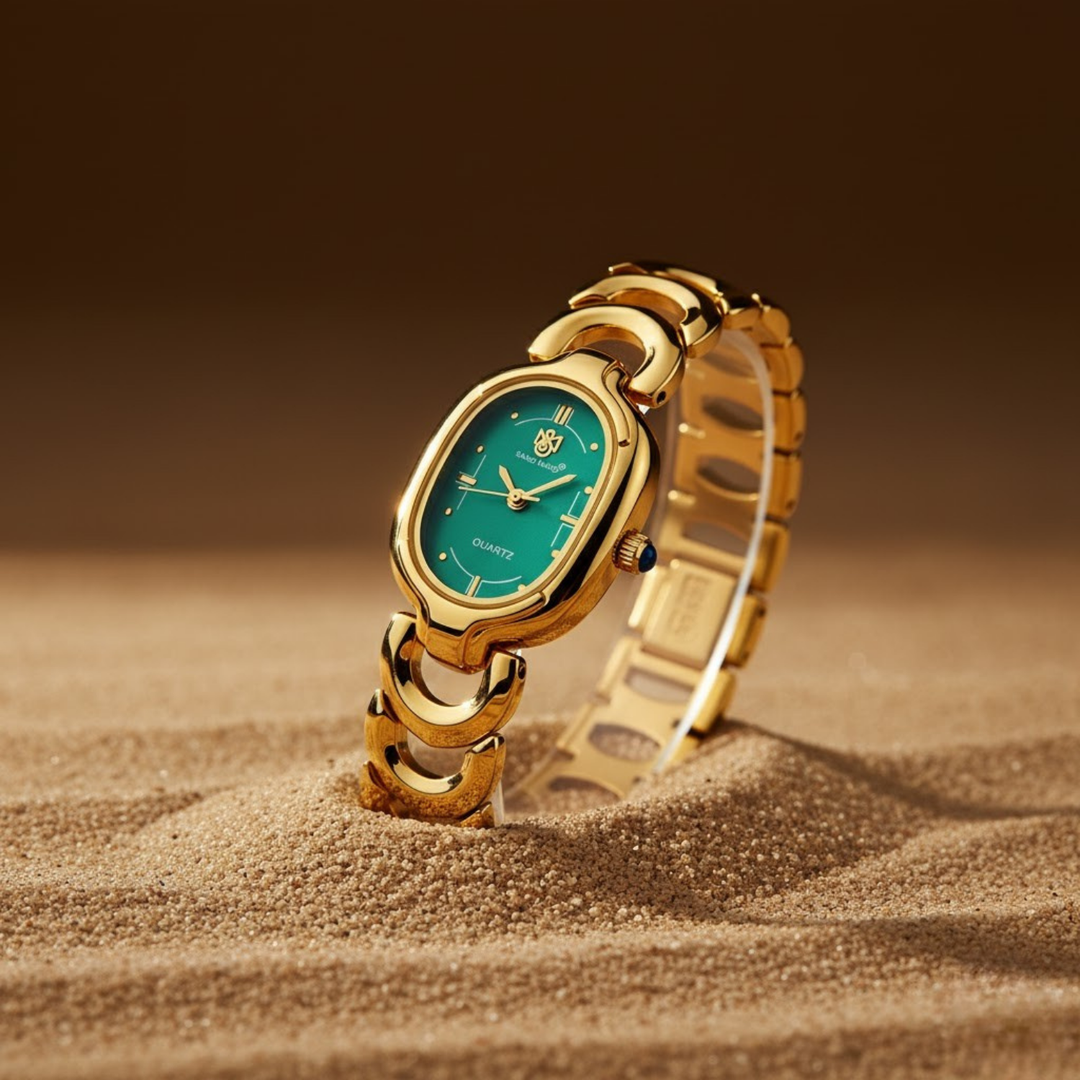 Sansi Mayo VETRA — Green Dial & Gold Bracelet