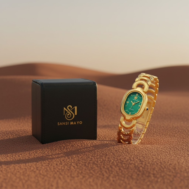 Sansi Mayo VETRA — Green Dial & Gold Bracelet
