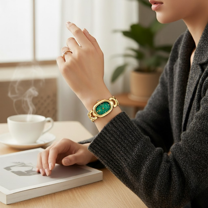 Sansi Mayo VETRA — Green Dial & Gold Bracelet