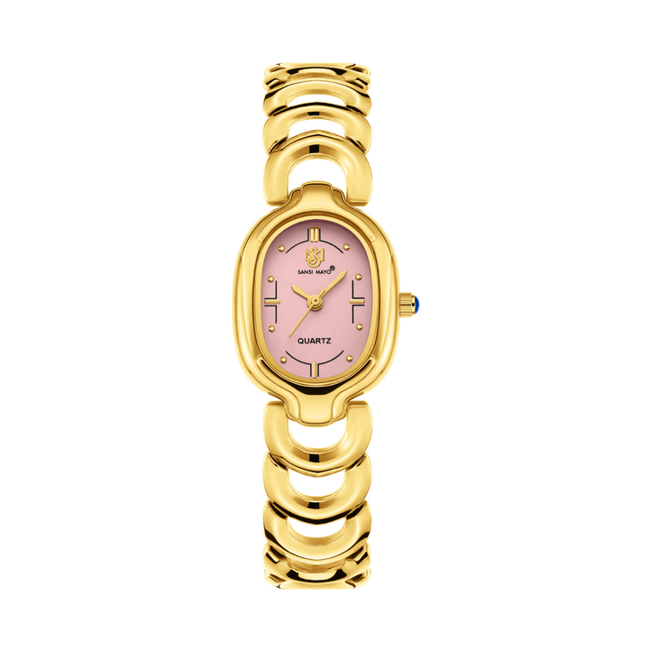 Sansi Mayo VETRA — Light Pink Dial & Gold Bracelet