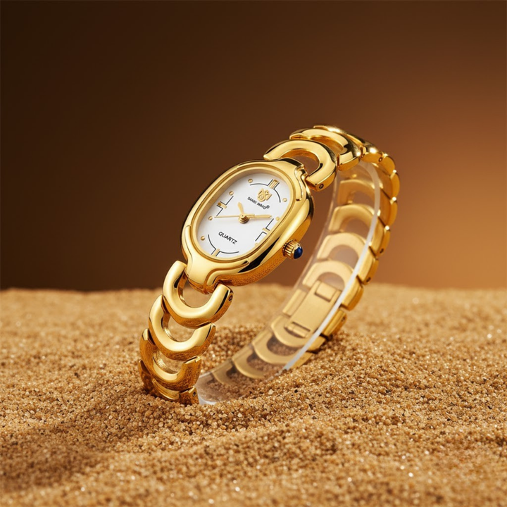 Sansi Mayo VETRA — White Dial & Gold Bracelet