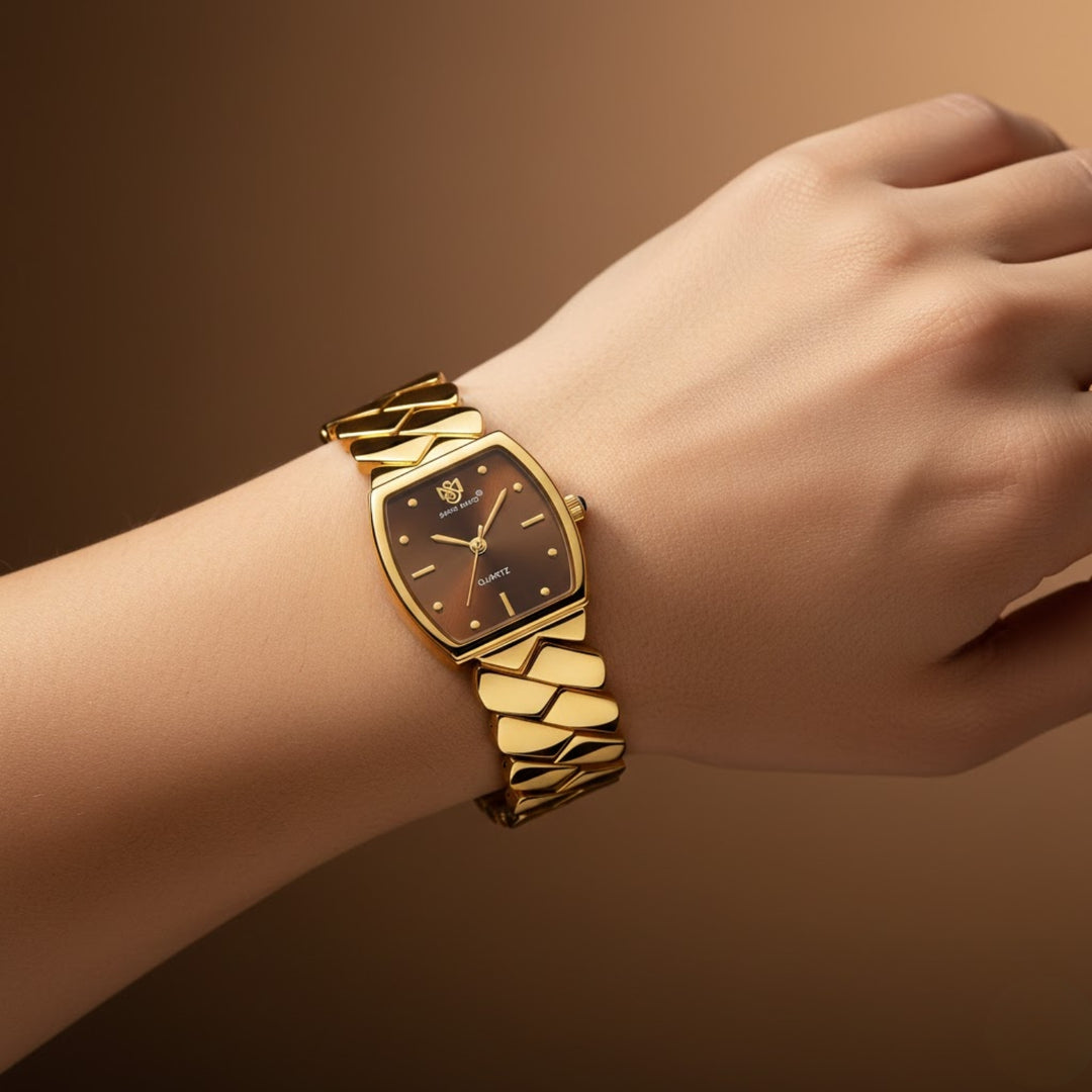 Sansi Mayo NIXIE Gold Brown Dial Watch