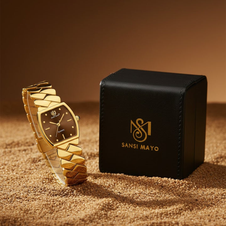 Sansi Mayo NIXIE Gold Brown Dial Watch