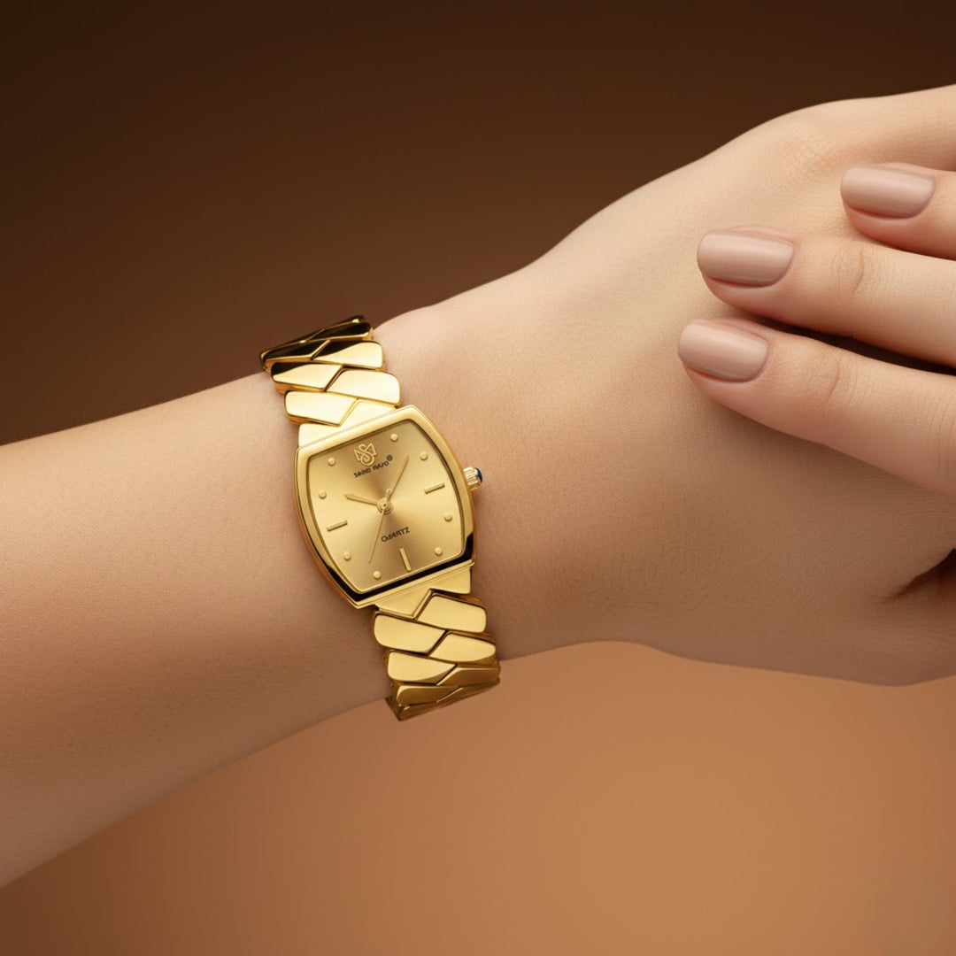 Sansi Mayo NIXIE Square Gold Dial Women's Watch
