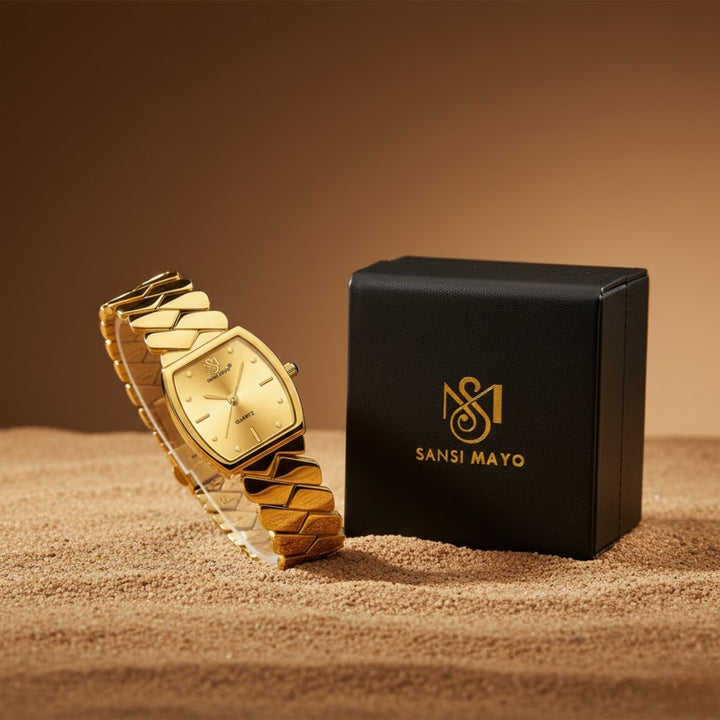 Sansi Mayo NIXIE Square Gold Dial Women's Watch