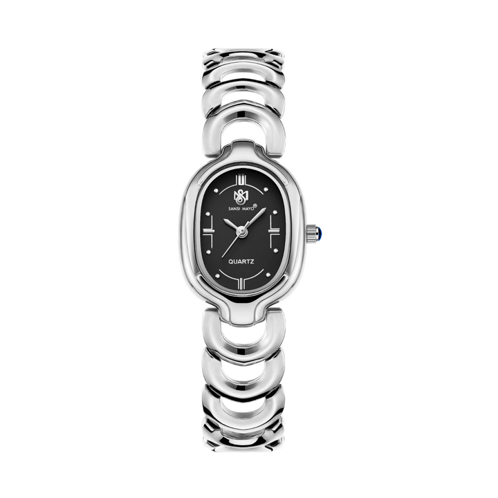 Sansi Mayo VETRA — Black Dial & Silver Bracelet