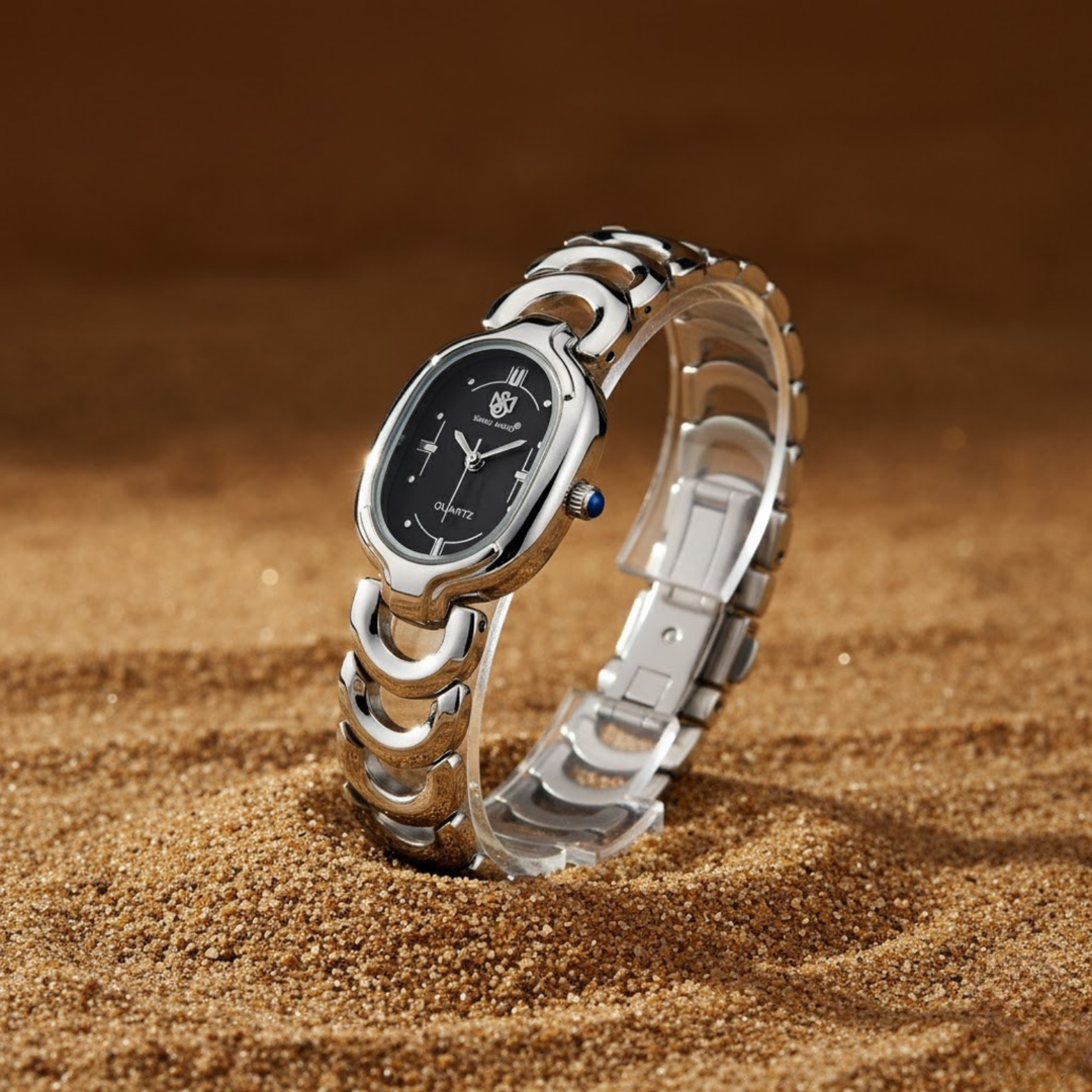 Sansi Mayo VETRA — Black Dial & Silver Bracelet