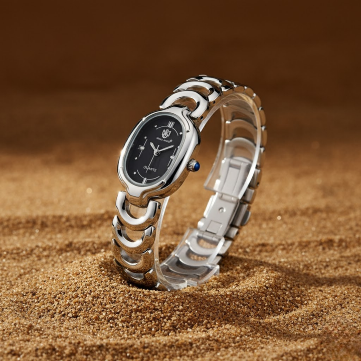 Sansi Mayo VETRA — Black Dial & Silver Bracelet