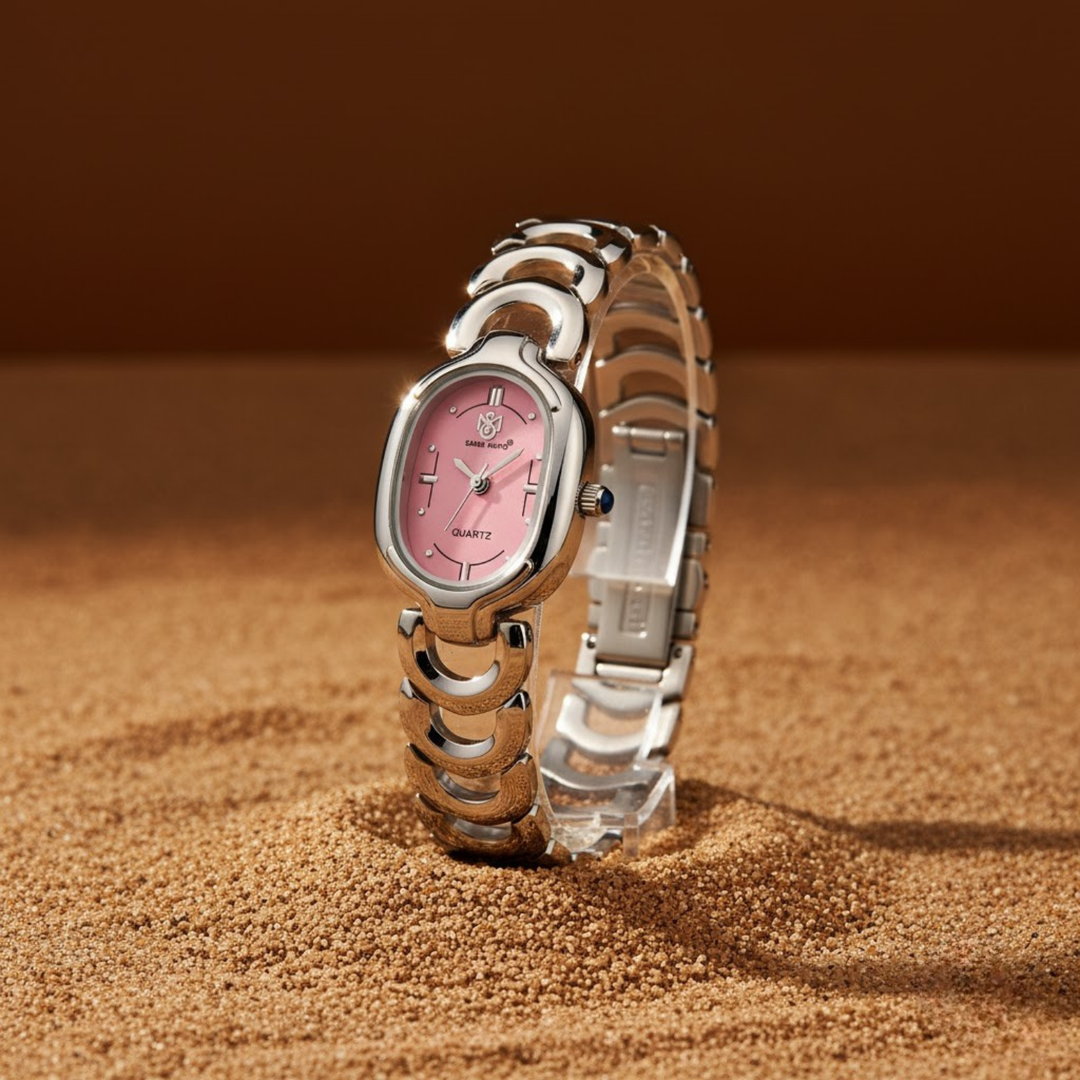 Sansi Mayo VETRA — Light Pink Dial & Silver Bracelet