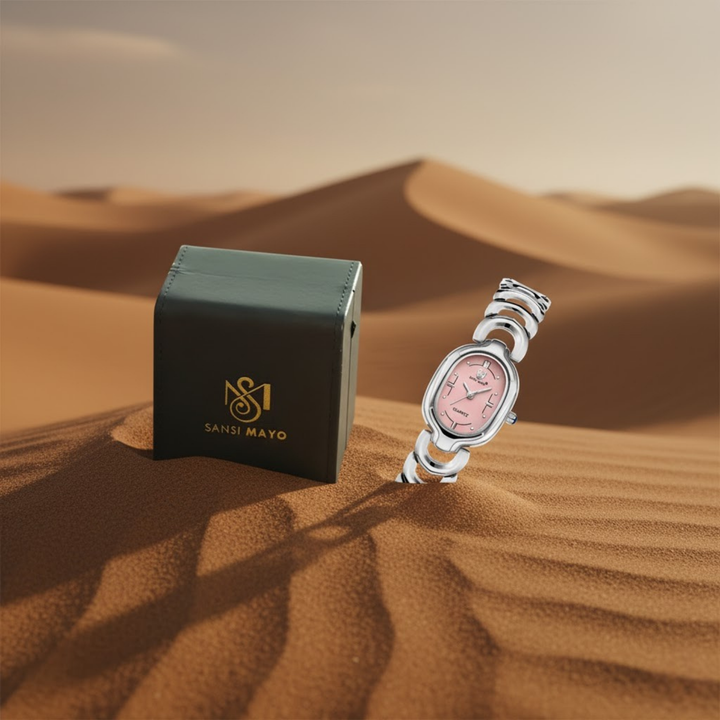 Sansi Mayo VETRA — Light Pink Dial & Silver Bracelet