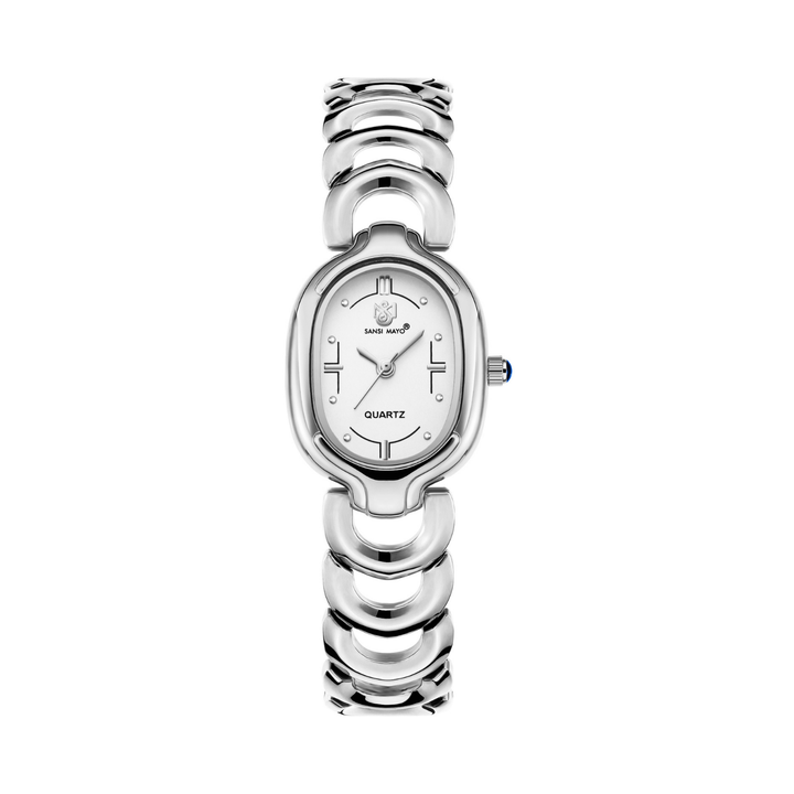 Sansi Mayo VETRA — White Dial & Silver Bracelet