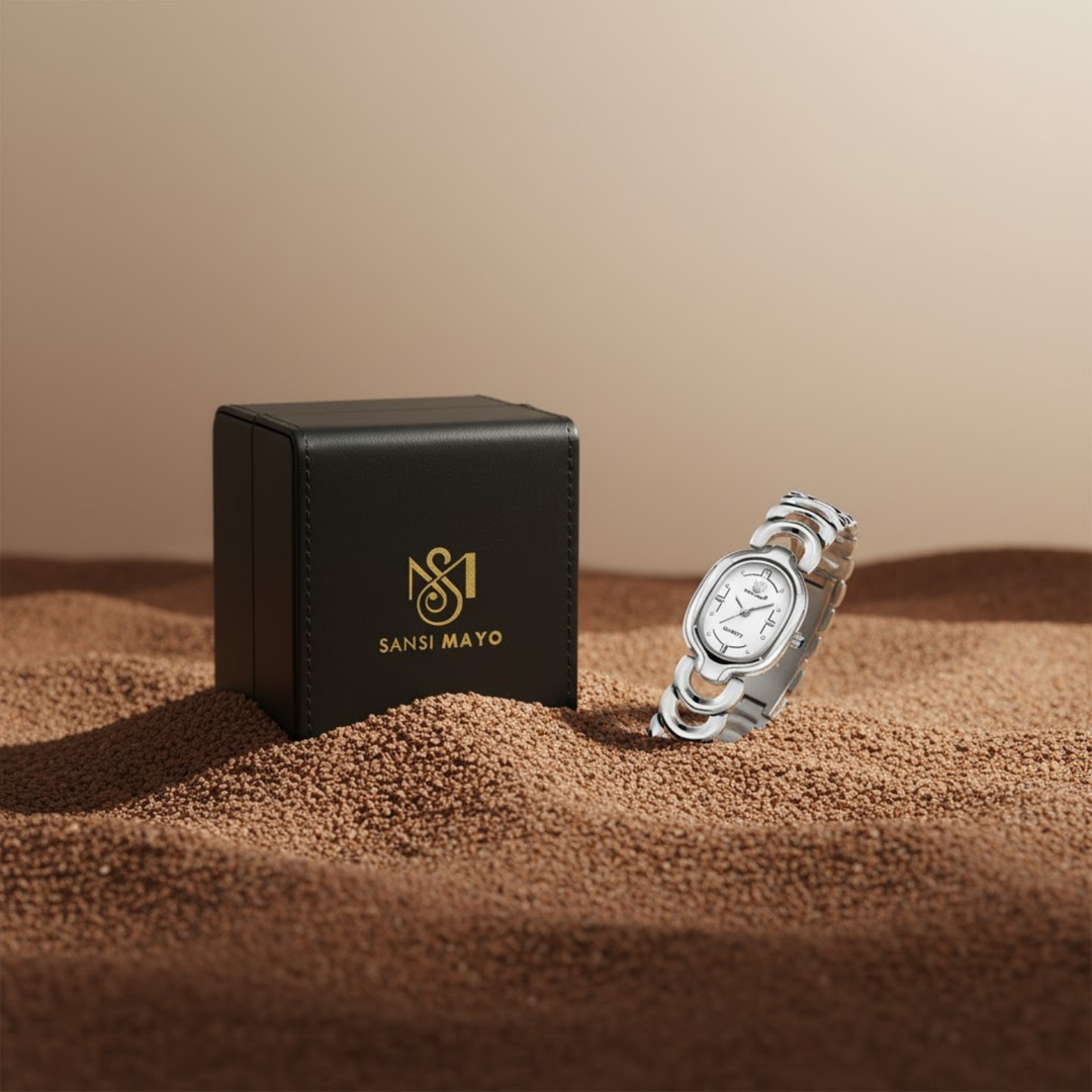 Sansi Mayo VETRA — White Dial & Silver Bracelet