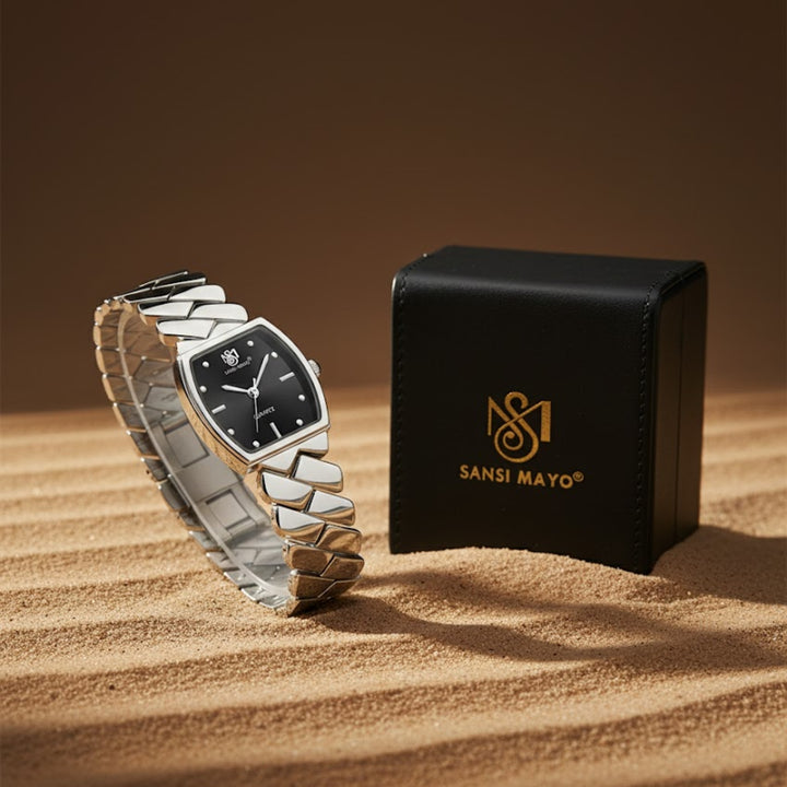 Nixie Black Dial Silver Bracelet