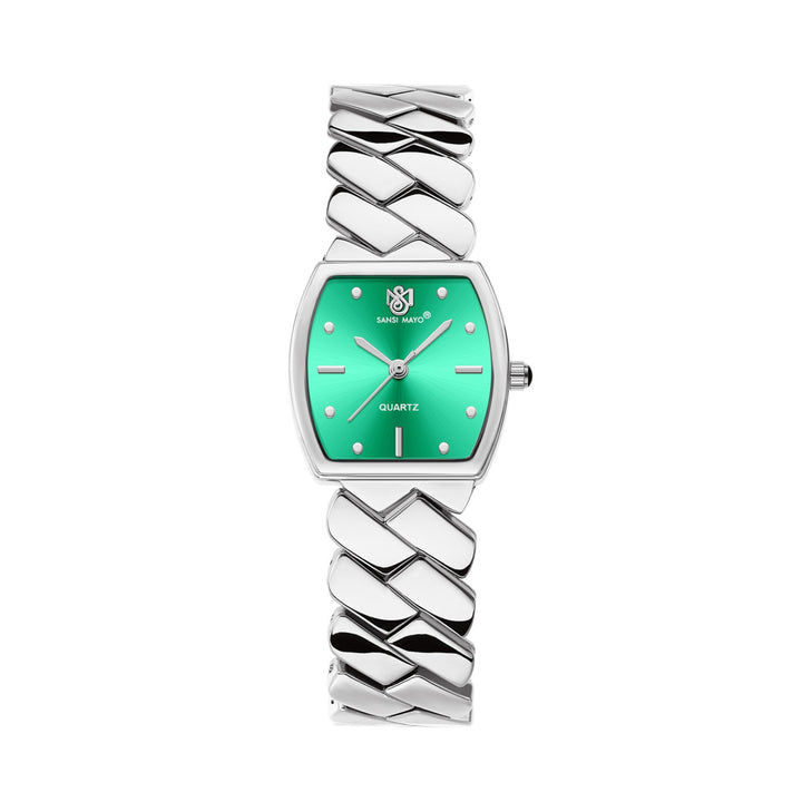 NIXIE Green Dial Square Stainless Steel Watch