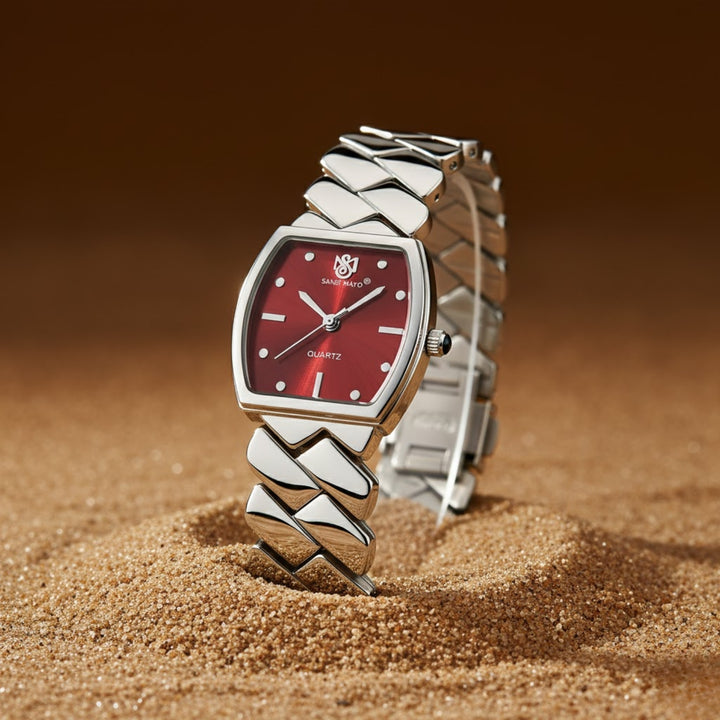 Sansi Mayo NIXIE Maroon Dial Stainless Steel Watch