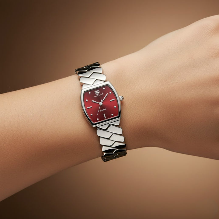 Sansi Mayo NIXIE Maroon Dial Stainless Steel Watch