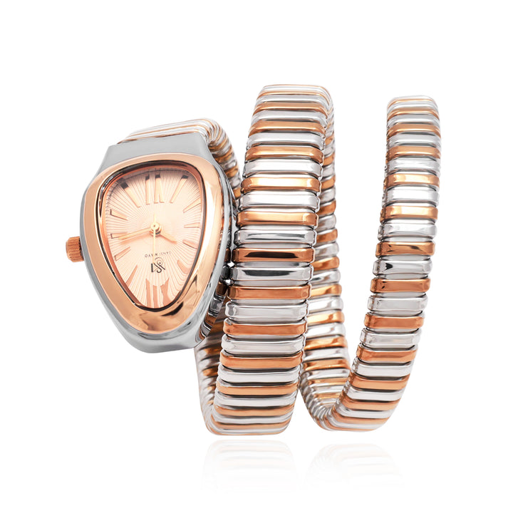 Snake Regal Rose Gold Steel Analog